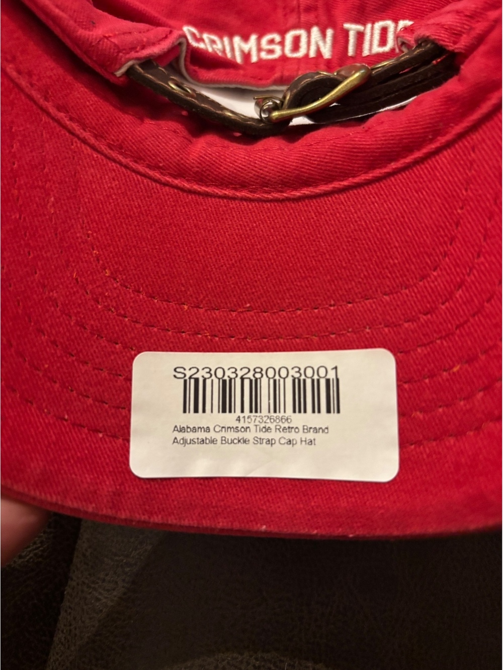 Alabama Crimson Tide Retro Brand Buckle Strap Hat Adjustable NCAA Cap Red - Picture 3 of 3